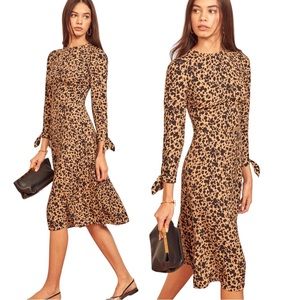 Reformation Port MIDI Dress size 2 in Blitz Animal Print
